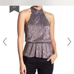 ASTR Metallic Halter Top